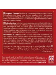 SKINS PRESERVATIVOS PREMIUM SABOR FRESA PACK 4