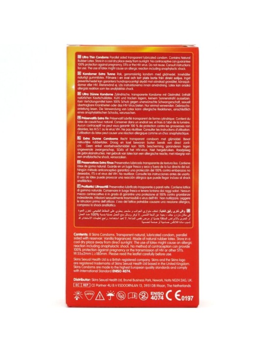 SKINS ULTRAFINOS PRESERVATIVOS PREMIUM PACK 8