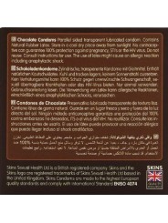 SKINS PRESERVATIVOS PREMIUM SABOR CHOCOLATE PACK 4