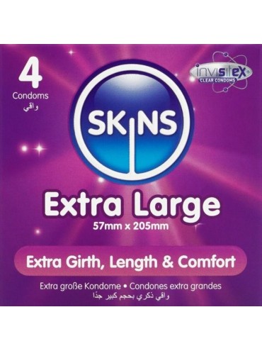 SKINS TAMANO XL PRESERVATIVOS PREMIUM PACK 4