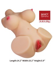 CRAZY BULL EMMA TORSO FEMENINO REALISTA VAGINA Y ANAL 48 KG