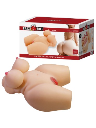 CRAZY BULL GRACE TORSO FEMENINO REALISTA VAGINA Y ANAL 75 KG