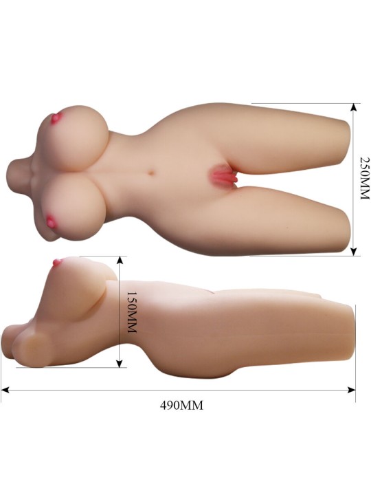 CRAZY BULL TIFFANY TORSO FEMENINO REALISTA VAGINA Y ANAL 55 KG