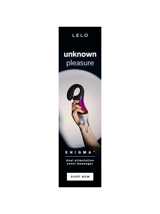 LELO ENIGMA DOBLE ESTIMULACION SUCCION MASAJEADOR NEGRO