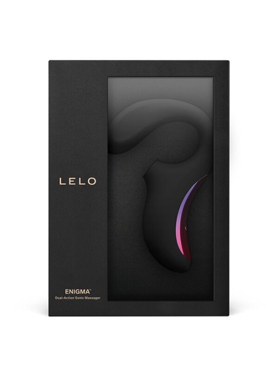 LELO ENIGMA DOBLE ESTIMULACION SUCCION MASAJEADOR NEGRO