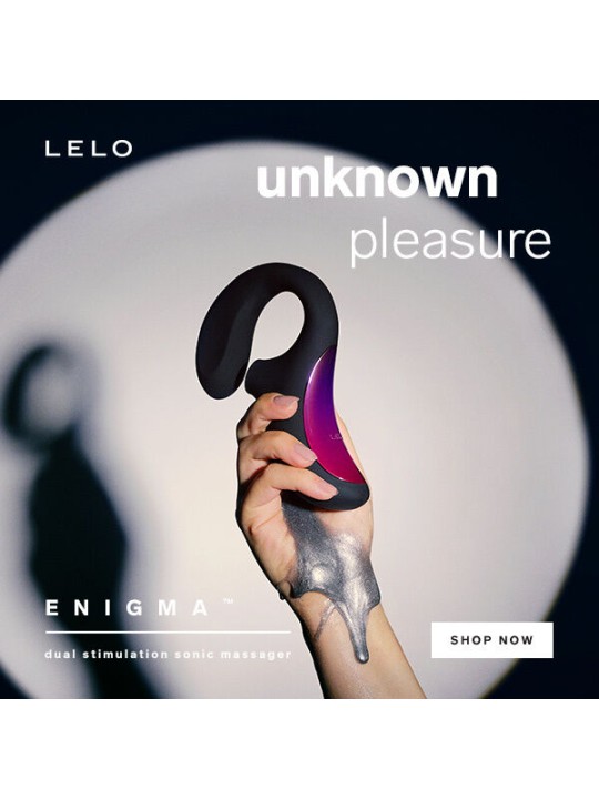 LELO ENIGMA DOBLE ESTIMULACION SUCCION MASAJEADOR NEGRO