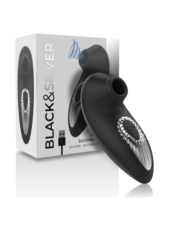 BLACKSILVER DRAKE DELUXE SUCKING VIBE SILICONA RECARGABLE NEGRO