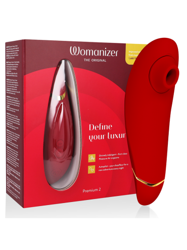 WOMANIZER PREMIUM 2 ESTIMULADOR DE CLITORIS BURDEOS