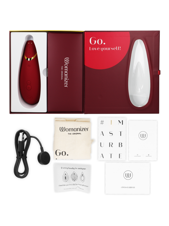 WOMANIZER PREMIUM 2 ESTIMULADOR DE CLITORIS BURDEOS