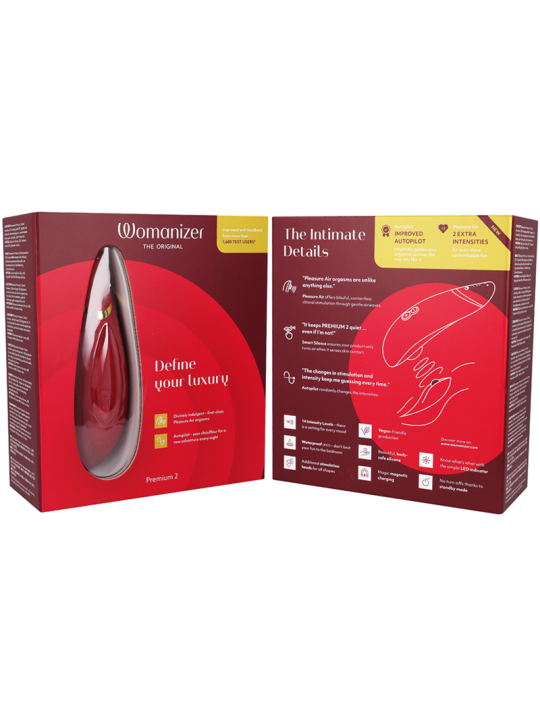 WOMANIZER PREMIUM 2 ESTIMULADOR DE CLITORIS BURDEOS
