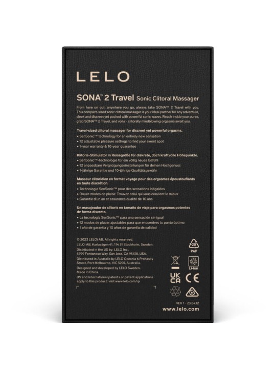 LELO SONA 2 TRAVEL MASAJEADOR SONICO DE CLITORIS MORADO