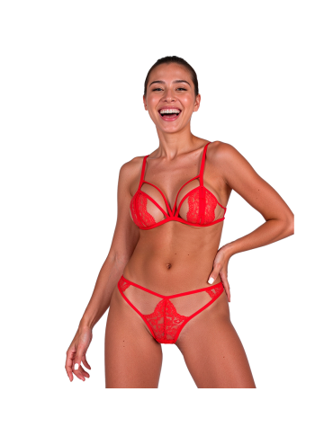 PASSION ANUVERA SET SUJETADOR TANGA ROJO S M