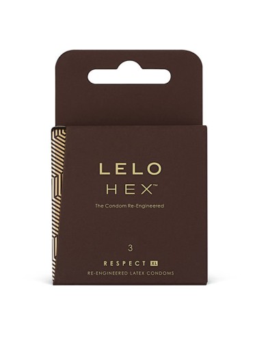 LELO HEX CONDOMS RESPECT XL 3 PACK