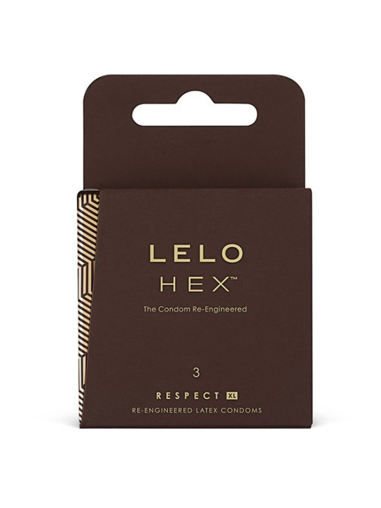 LELO HEX CONDOMS RESPECT XL 3 PACK
