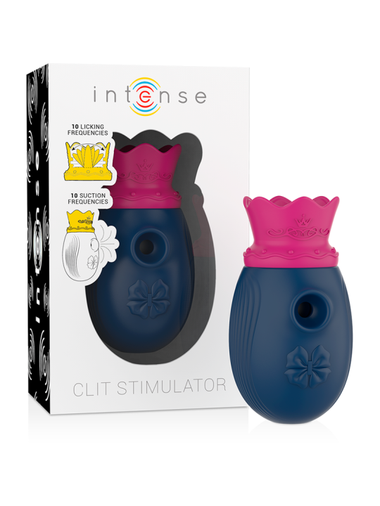 INTENSE ESTIMULADOR CLITORIS 10 MODOS DE ONDAS ESTIMULADORAS Y LICKING AZUL