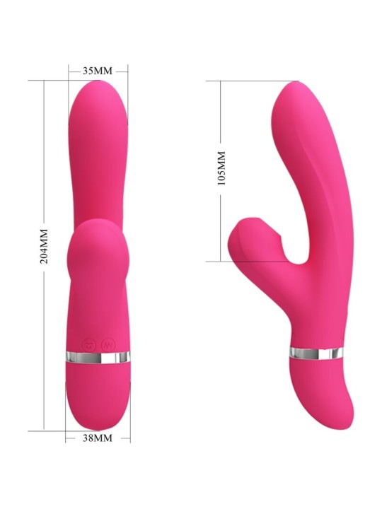 PRETTY LOVE WILLOW VIBRADOR Y ONDAS ESTIMULADORAS RABBIT