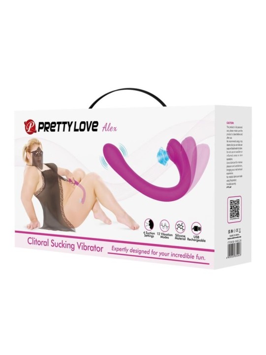PRETTY LOVE ALEX VIBRADOR Y ONDAS ESTIMULADORAS DE CLITORIS LILA