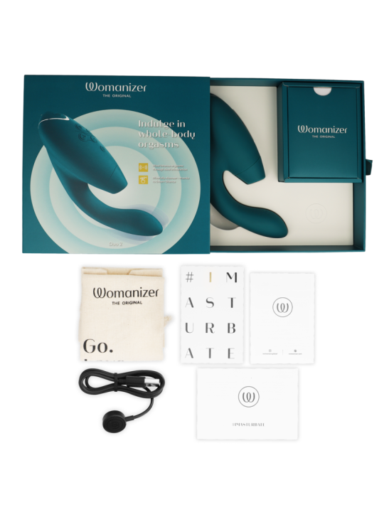WOMANIZER DUO 2 ESTIMULADOR AZUL PETROLEO