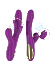 INTENSE ATENEO VIBRADOR MULTIFUNCION RECARGABLE 7 VIBRACIONES CON LENGUA OSCILANTE Y ONDAS ESTIMULADORAS MORADO