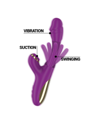 INTENSE ATENEO VIBRADOR MULTIFUNCION RECARGABLE 7 VIBRACIONES CON LENGUA OSCILANTE Y ONDAS ESTIMULADORAS MORADO