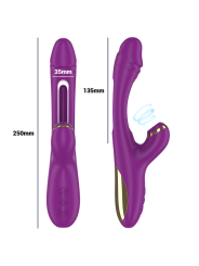 INTENSE ATENEO VIBRADOR MULTIFUNCION RECARGABLE 7 VIBRACIONES CON LENGUA OSCILANTE Y ONDAS ESTIMULADORAS MORADO