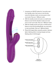 INTENSE ATENEO VIBRADOR MULTIFUNCION RECARGABLE 7 VIBRACIONES CON LENGUA OSCILANTE Y ONDAS ESTIMULADORAS MORADO