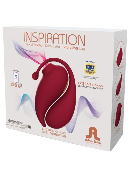 ADRIEN LASTIC INSPIRATION ONDAS ESTIMULADORAS CLITORIS HUEVO VIBRADOR ROJO APP GRATUITA