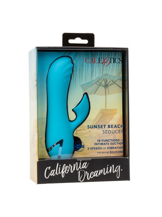 CALEXOTICS SUNSET BEACH SEDUCER VIBRADOR Y ESTIMULADOR 10 FUNCIONES AZUL