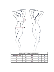 PASSION RESILQUE SET SUJETADOR TANGA NEGRO L XL