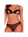PASSION INTIMARI SET SUJETADOR BRAGAS NEGRO S M