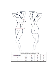 PASSION INTIMARI SET SUJETADOR BRAGAS NEGRO L XL