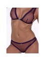 PASSION BELISSANA SET SUJETADOR TANGA VIOLETA L XL
