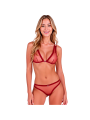 PASSION BELISSANA SET SUJETADOR TANGA BURDEOS S M
