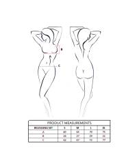 PASSION BELISSANA SET SUJETADOR TANGA BURDEOS L XL