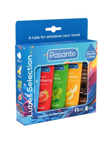 PASANTE PACK LUBRICANTES SABORES VARIADOS 5 UDS X 15 ML