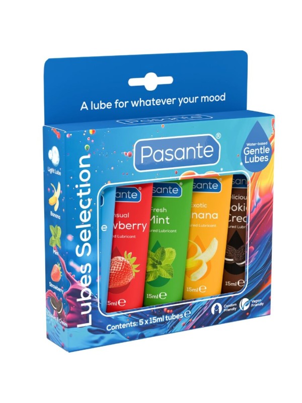 PASANTE PACK LUBRICANTES SABORES VARIADOS 5 UDS X 15 ML