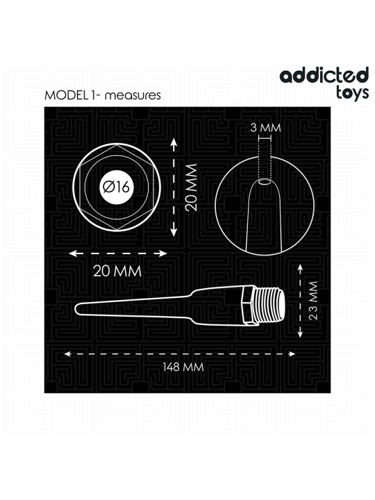 ADDICTED TOYS LIMPIADOR ANAL CON ADAPTADOR UNIVERSAL MODELO 1