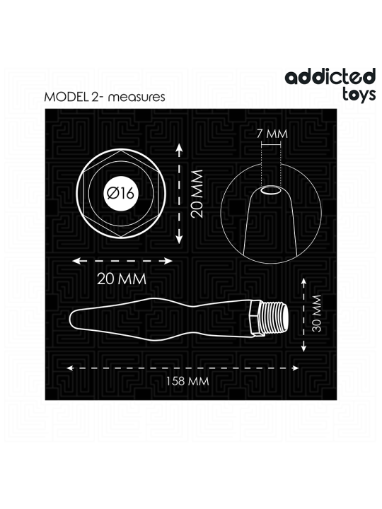 ADDICTED TOYS LIMPIADOR ANAL CON ADAPTADOR UNIVERSAL MODELO 2