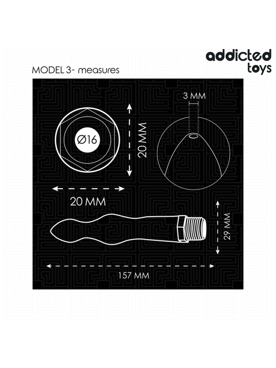 ADDICTED TOYS LIMPIADOR ANAL CON ADAPTADOR UNIVERSAL MODELO 3