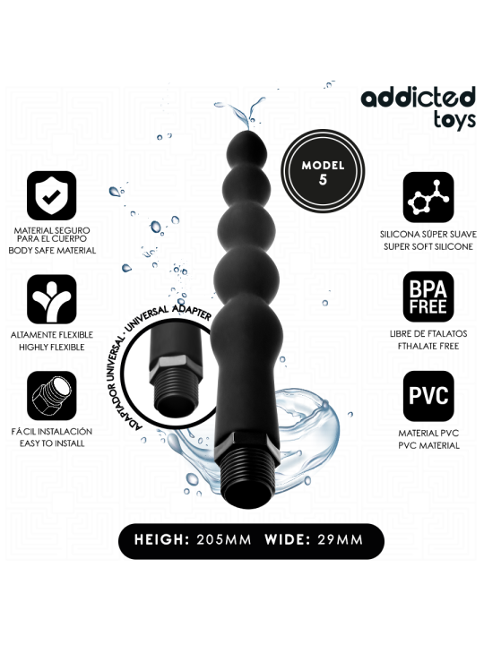 ADDICTED TOYS LIMPIADOR ANAL CON ADAPTADOR UNIVERSAL MODELO 5