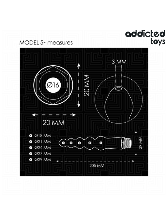 ADDICTED TOYS LIMPIADOR ANAL CON ADAPTADOR UNIVERSAL MODELO 5