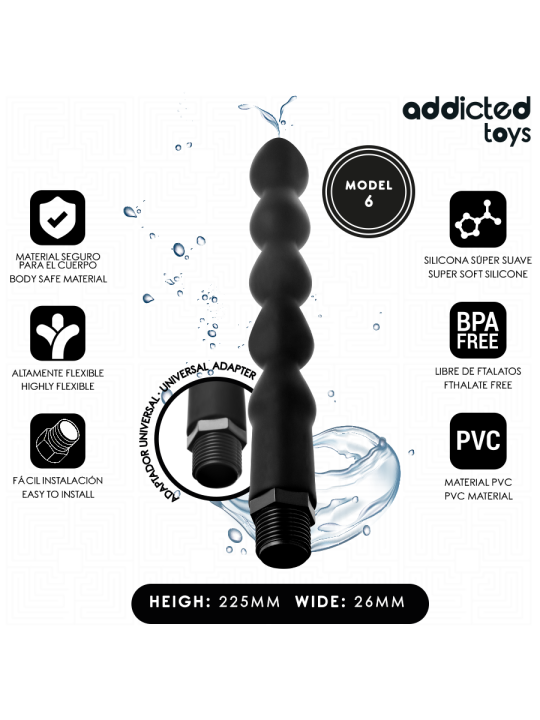 ADDICTED TOYS LIMPIADOR ANAL CON ADAPTADOR UNIVERSAL MODELO 6