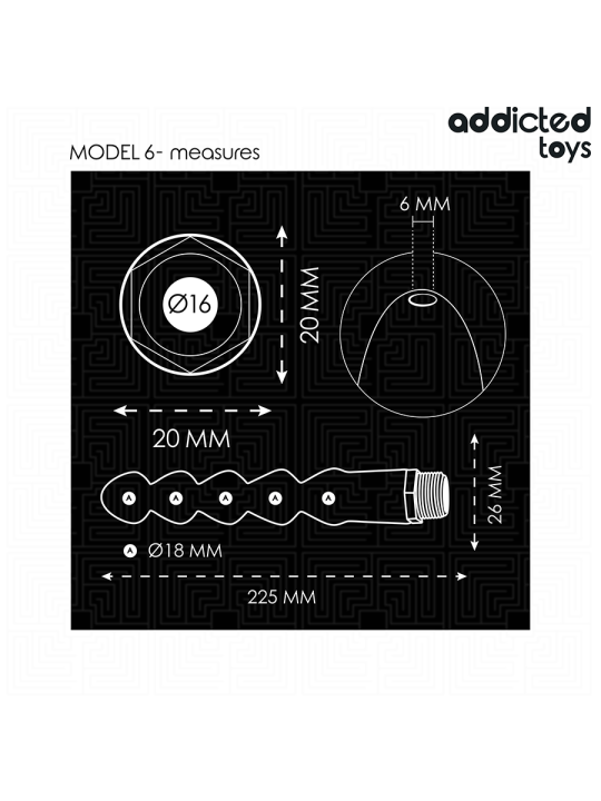 ADDICTED TOYS LIMPIADOR ANAL CON ADAPTADOR UNIVERSAL MODELO 6