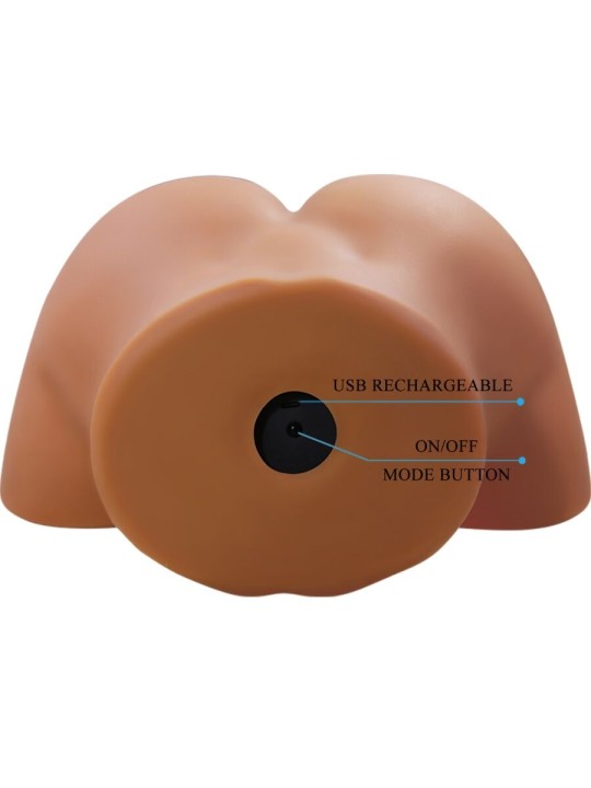 CRAZY BULL GERIANN TRASERO FEMENINO REALISTA VIBRADOR SUCCIONADOR CON SONIDO 55 KG