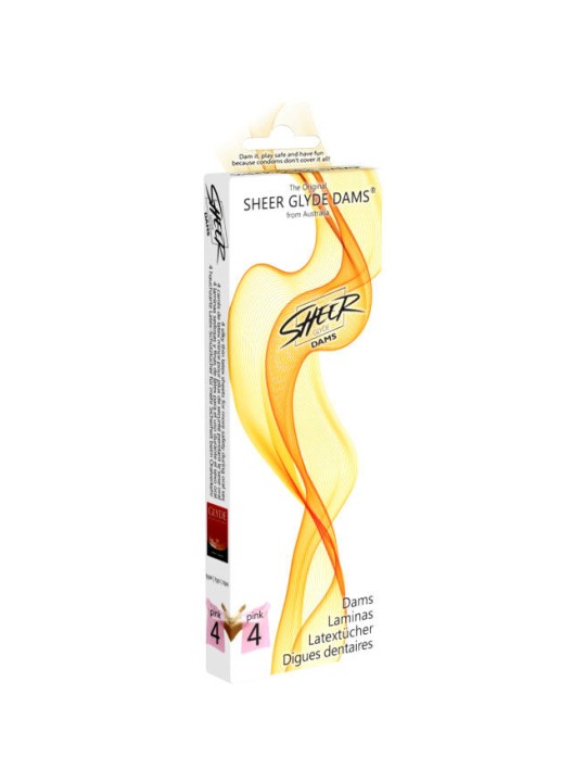 SHEER GLYDE DAMS LAMINAS LATEX SEXO ORAL FRESA