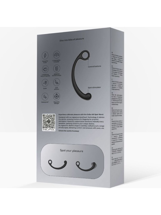 SNAIL VIBE AXI VARITA DE MASAJE VIBRADORA NEGRO