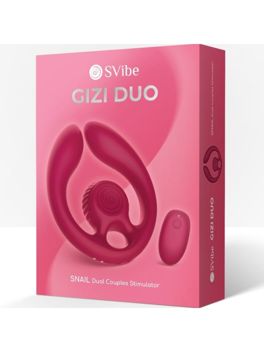 SNAIL VIBE GIZI DUO ESTIMULADOR DE PAREJAS CONTROL REMOTO BURDEOS