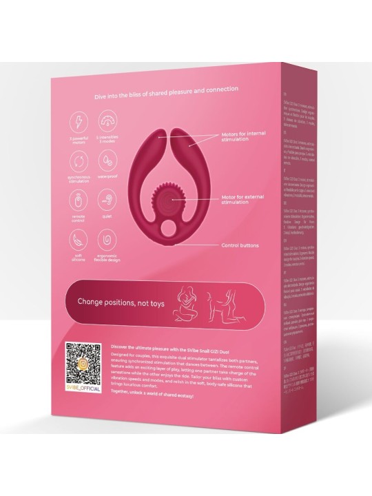 SNAIL VIBE GIZI DUO ESTIMULADOR DE PAREJAS CONTROL REMOTO BURDEOS