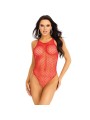 LEG AVENUE BODY DE TIRANTES TIPO TANGA DE REJILLA TALLA UNICA NEGRO