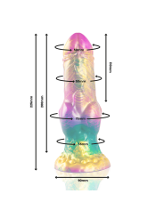 EPIC IRIS DILDO CON TESTICULOS ARCOIRIS DE PLACER